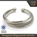 Simple Style Open Silver Bangle Bracelets With Sgs Certification